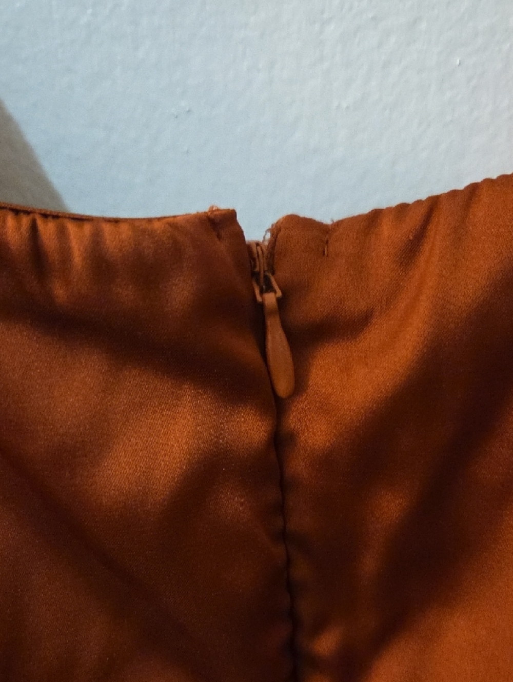 Baltic Born Monet Rust Satin Maxi Dress with Side Leg Slit Size Large - Picture 8 of 12